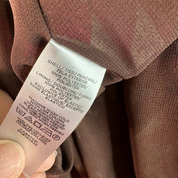 NWT Ann Taylor LOFT Bohemian Blouse Top Women's Size XS Red Ruffle0 - Picture 6 of 6